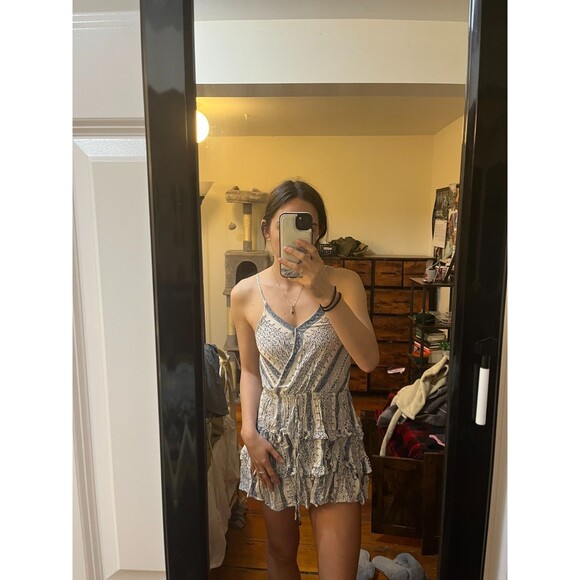 Ocean Drive White and Blue Cover Up Dress - Picture 1 of 4